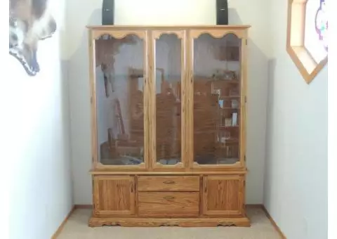 Oak Gun Cabinet